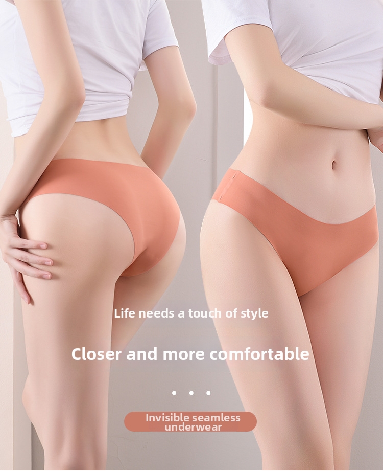 Women's Seamless Ice Silk Bikini Briefs Breathable Underwear_voghion.com