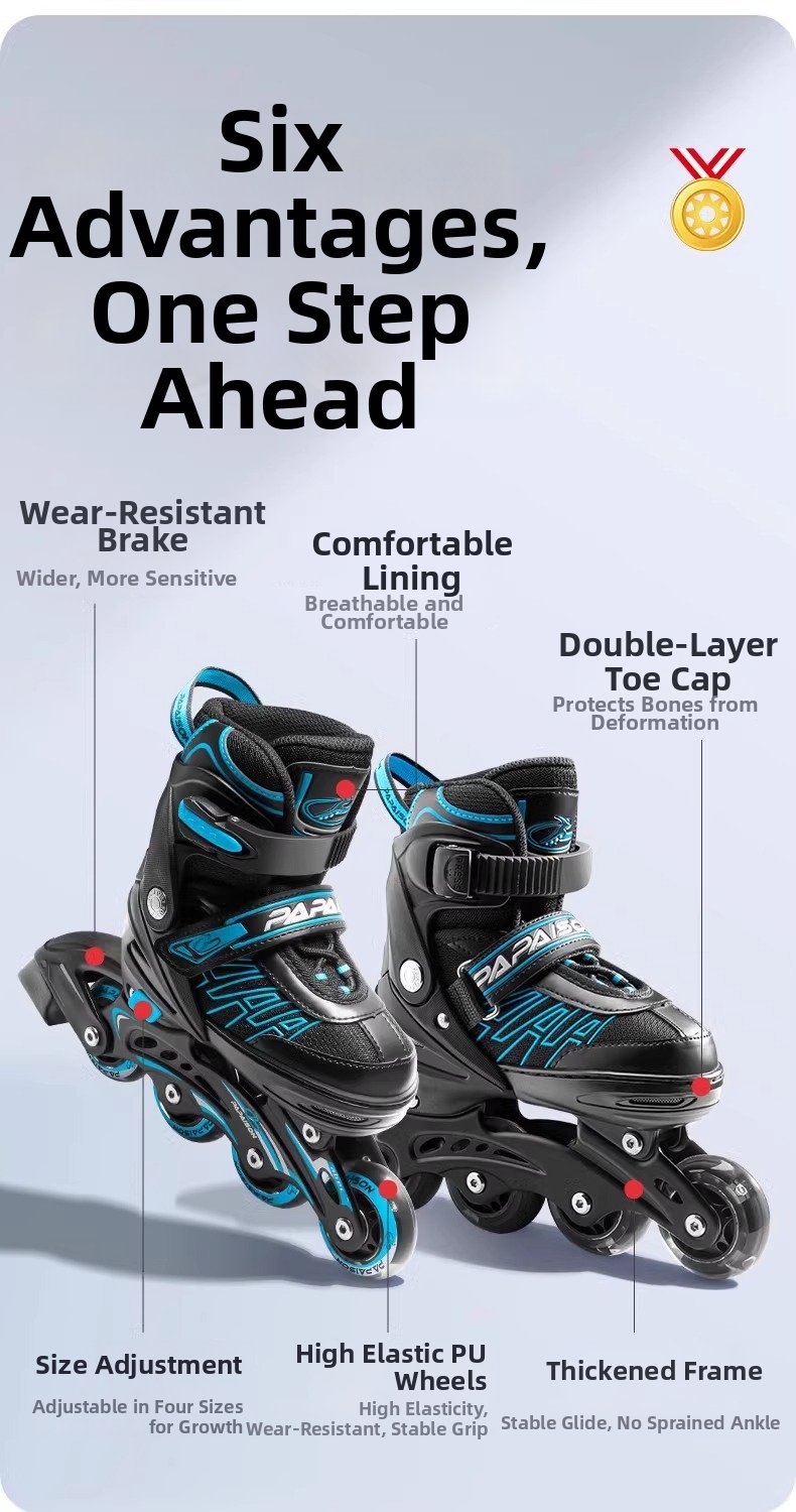 Rollers professionnels avec roues lumineuses et protections_voghion.com