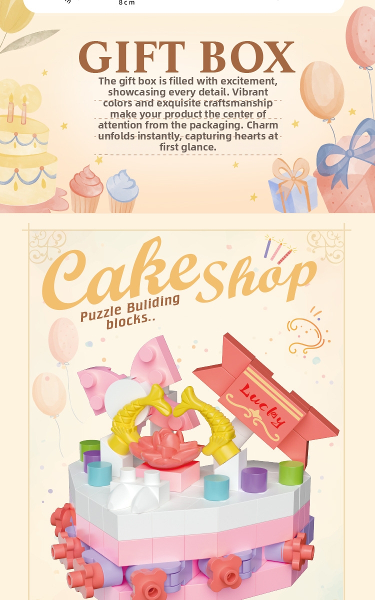 Building Blocks Dessert Cake Party Set Educational Construction_voghion.com