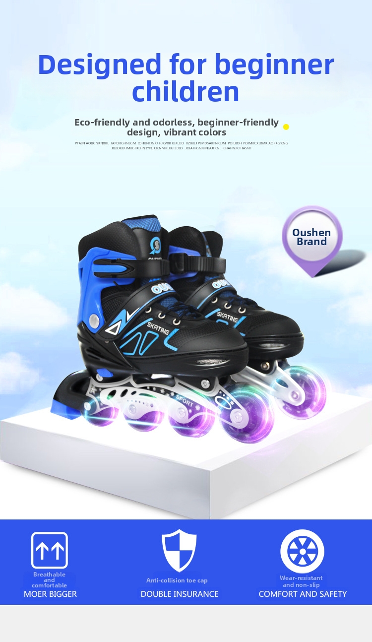 Patines sobre ruedas ajustables con luces y marco de aluminio_voghion.com