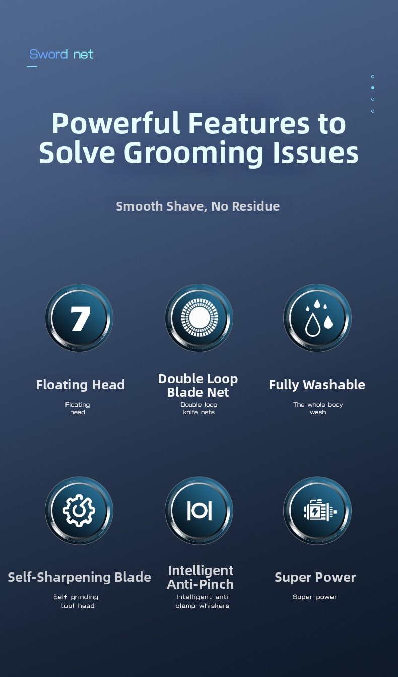 Electric Shaver 7d Magnetic Multi-functional 5 In 1 With 3 Speeds_voghion.com