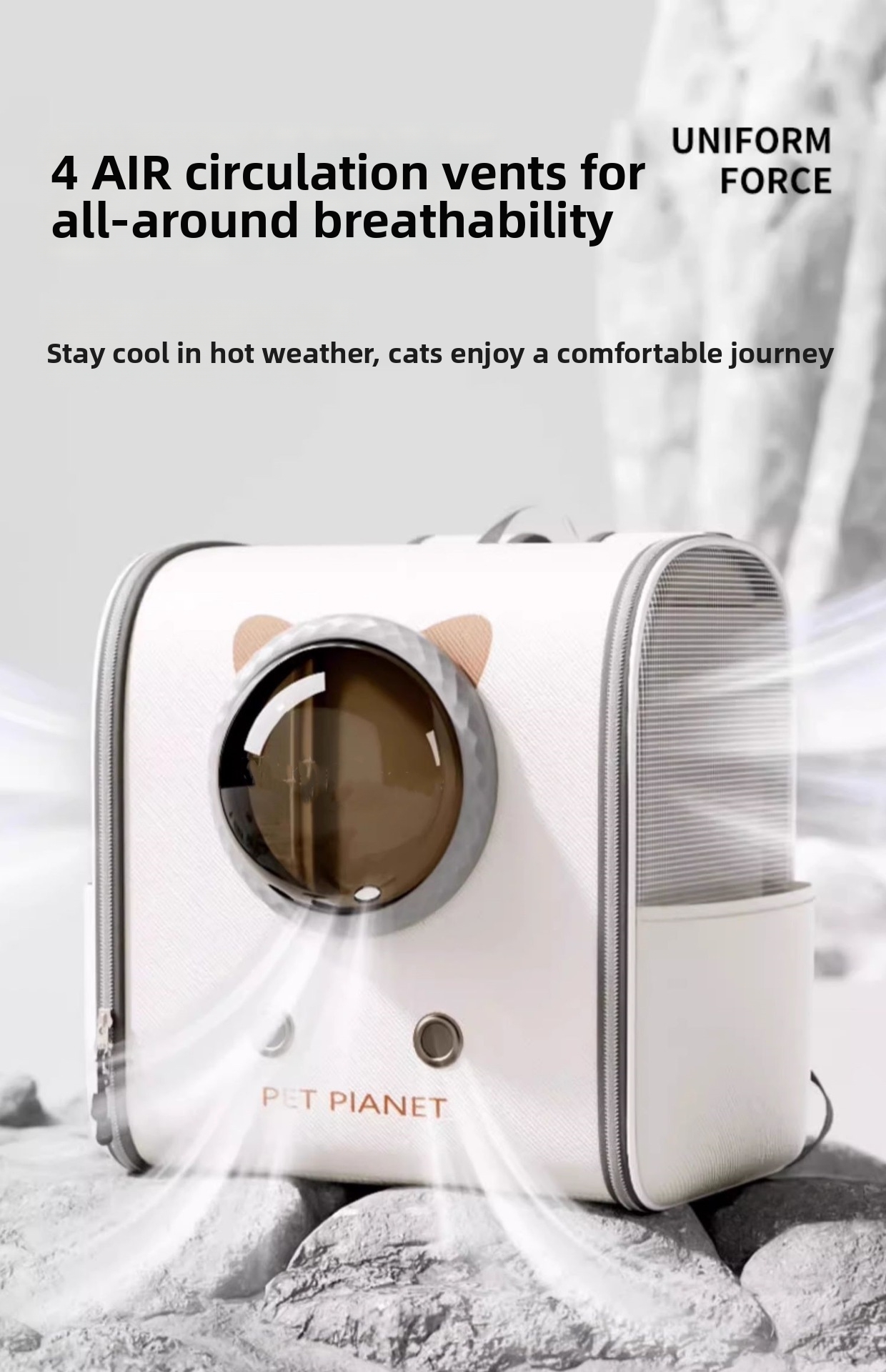 Space Capsule Cat Backpack Portable Pet Carrier Travel Bag_voghion.com