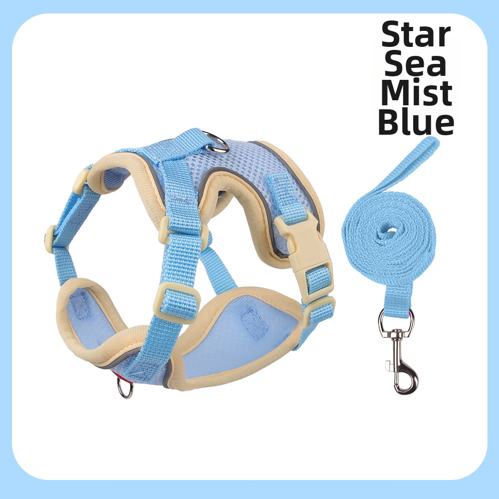 Reflective Breathable Dog Leash Vest Anti Breakage Outdoor Cat Leash Suitable For Both Cats And Dogs_voghion.com
