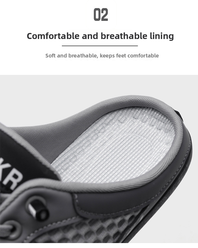 Baskets de sport décontractées pour homme, à enfiler et à lacets, blanches et noires, style été, tige en maille transparente, microfibre et cuir PU, semelle en caoutchouc_voghion.com