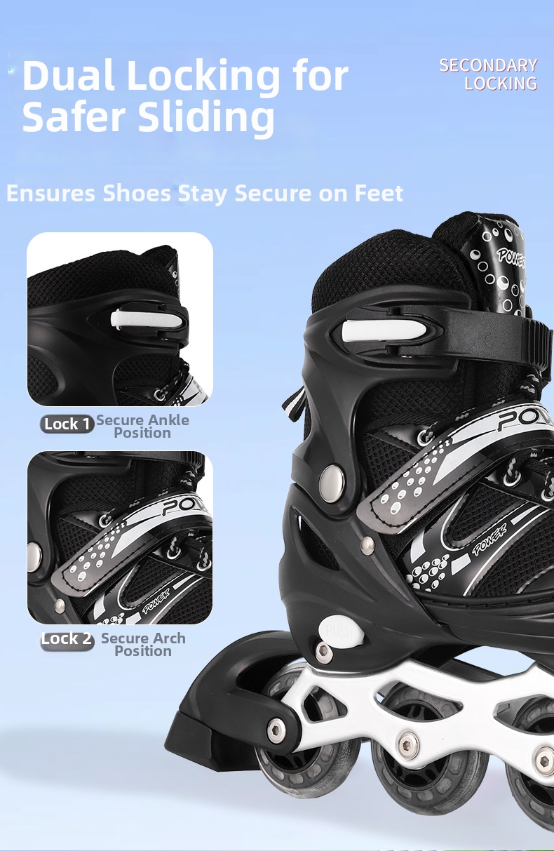 Adjustable Inline Roller Skates For Boys And Girls Kids Beginners_voghion.com