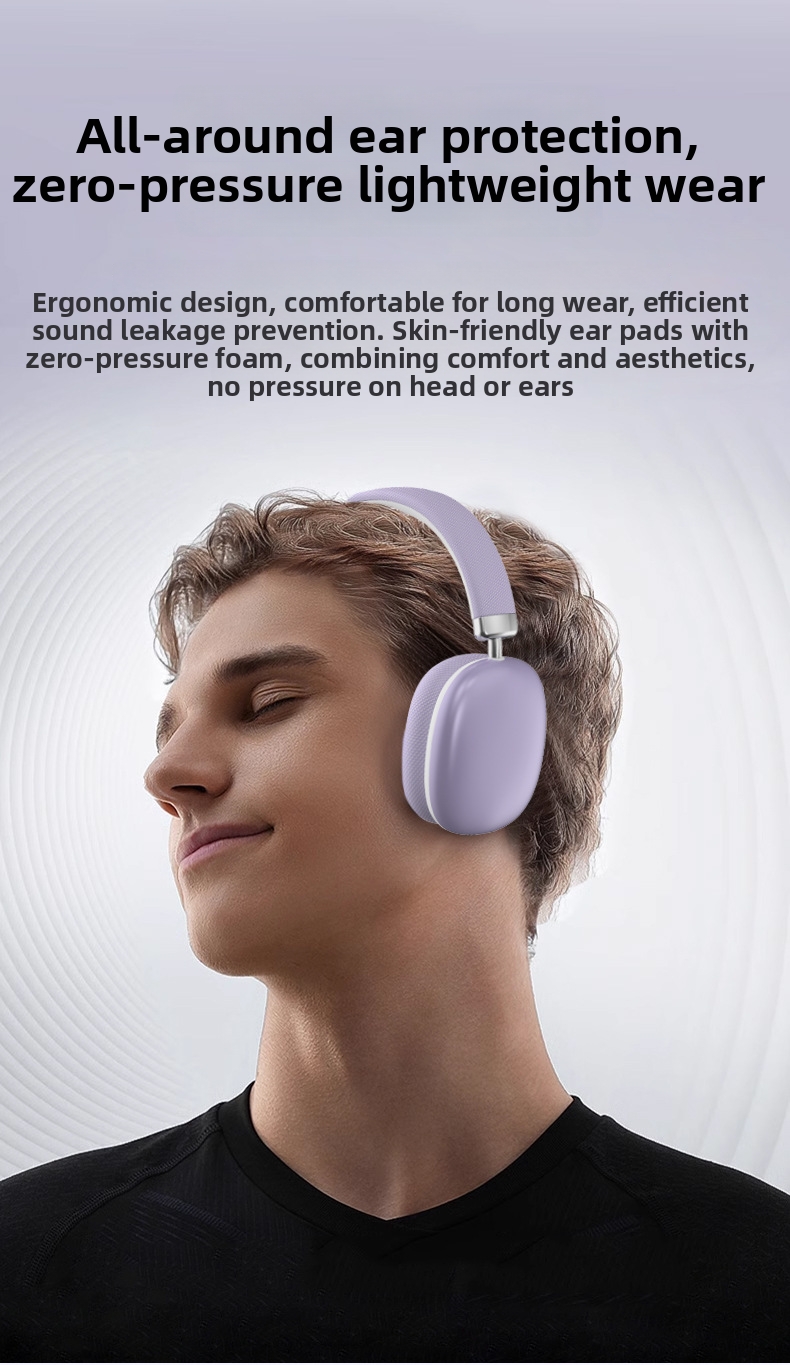 Wireless Over-ear Headphones Bluetooth Hi-fi Sound Foldable Design_voghion.com