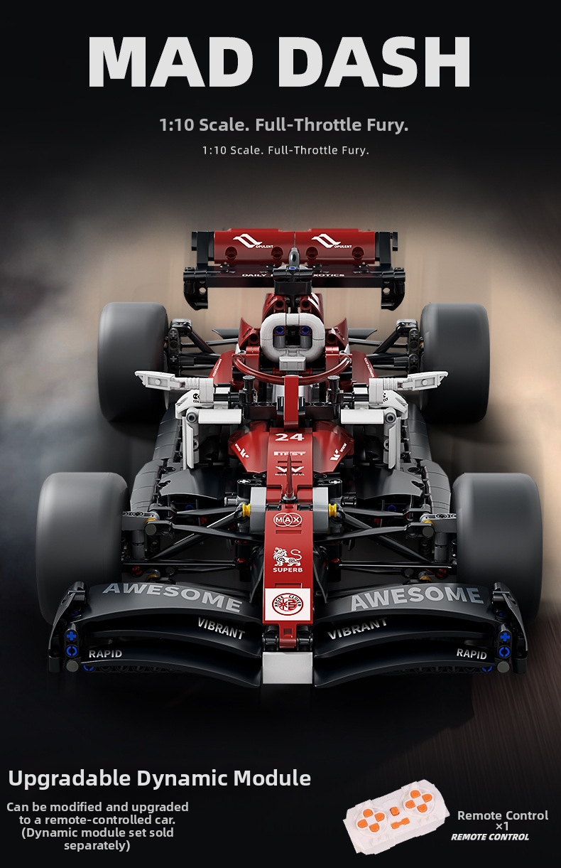 Formule 1 raceauto bouwstenen rood speelgoed cadeau voor iedereen_voghion.com