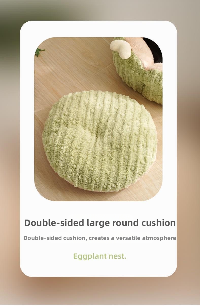 Cactus Cat Nest Round Pet Bed Dog Sleeping Mat Warm Winter Bed_voghion.com