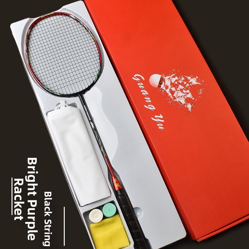 Carbonfiber badmintonracket lättvikt för vuxna smash racket_voghion.com