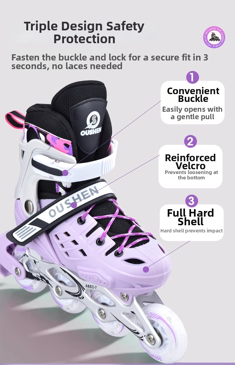 Adjustable Hard Shell Roller Skates For Adults And Beginners_voghion.com