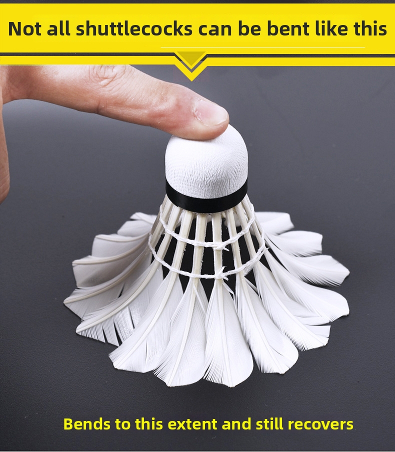 Badminton Shuttlecocks Goose Feathers Durable Indoor Outdoor Pack_voghion.com