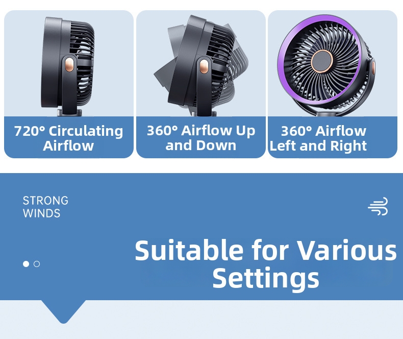 Ventilatore a clip con luce notturna usb ricaricabile silenzioso_voghion.com