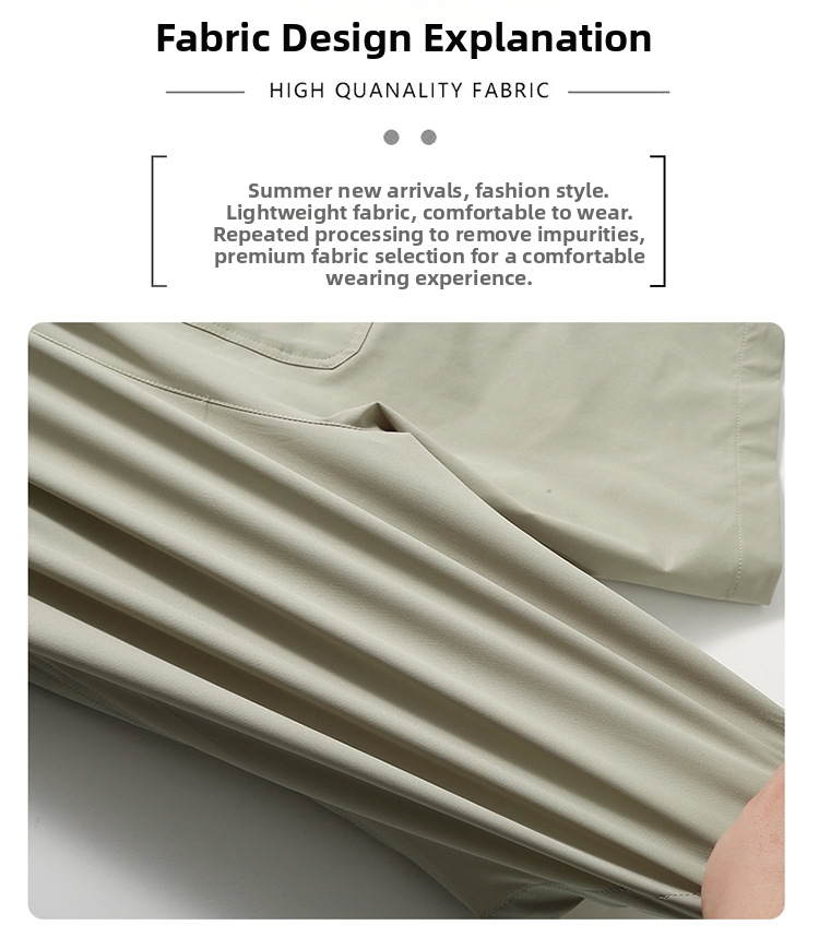 Men's Summer Sports Shorts Thin Loose Casual Five Point Pants Cool Stylish Solid Color_viptrois.com
