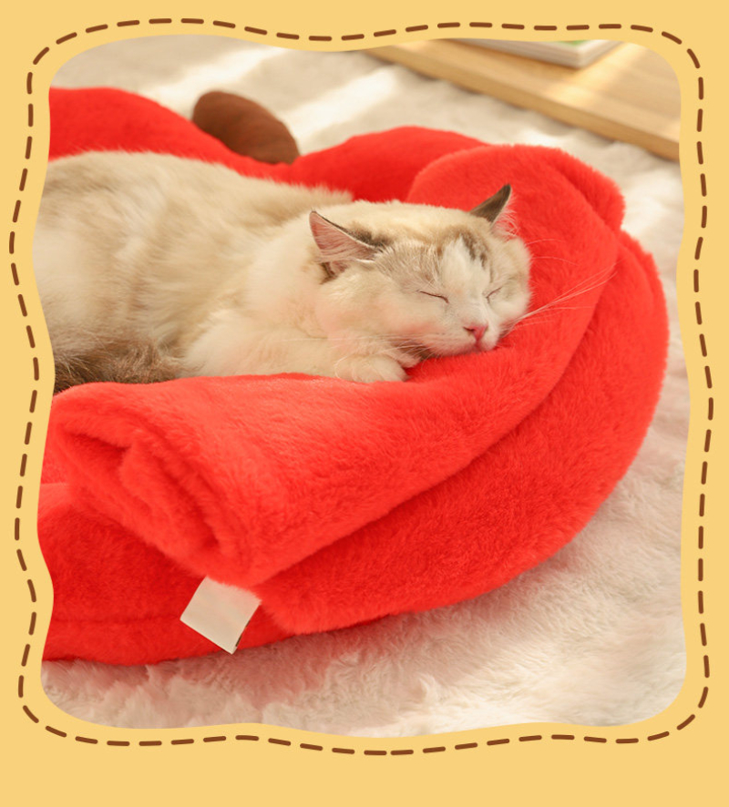 Lit pour chat de noël et tapis de couchage d'hiver pour chien_voghion.com