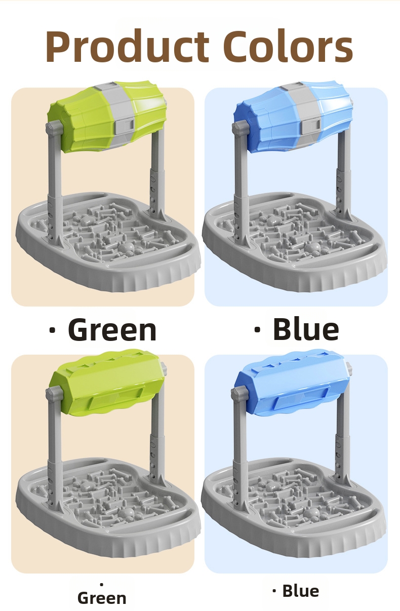 Interactive Slow Feeder Dog Bowl Rolling Pet Puzzle Toy_voghion.com