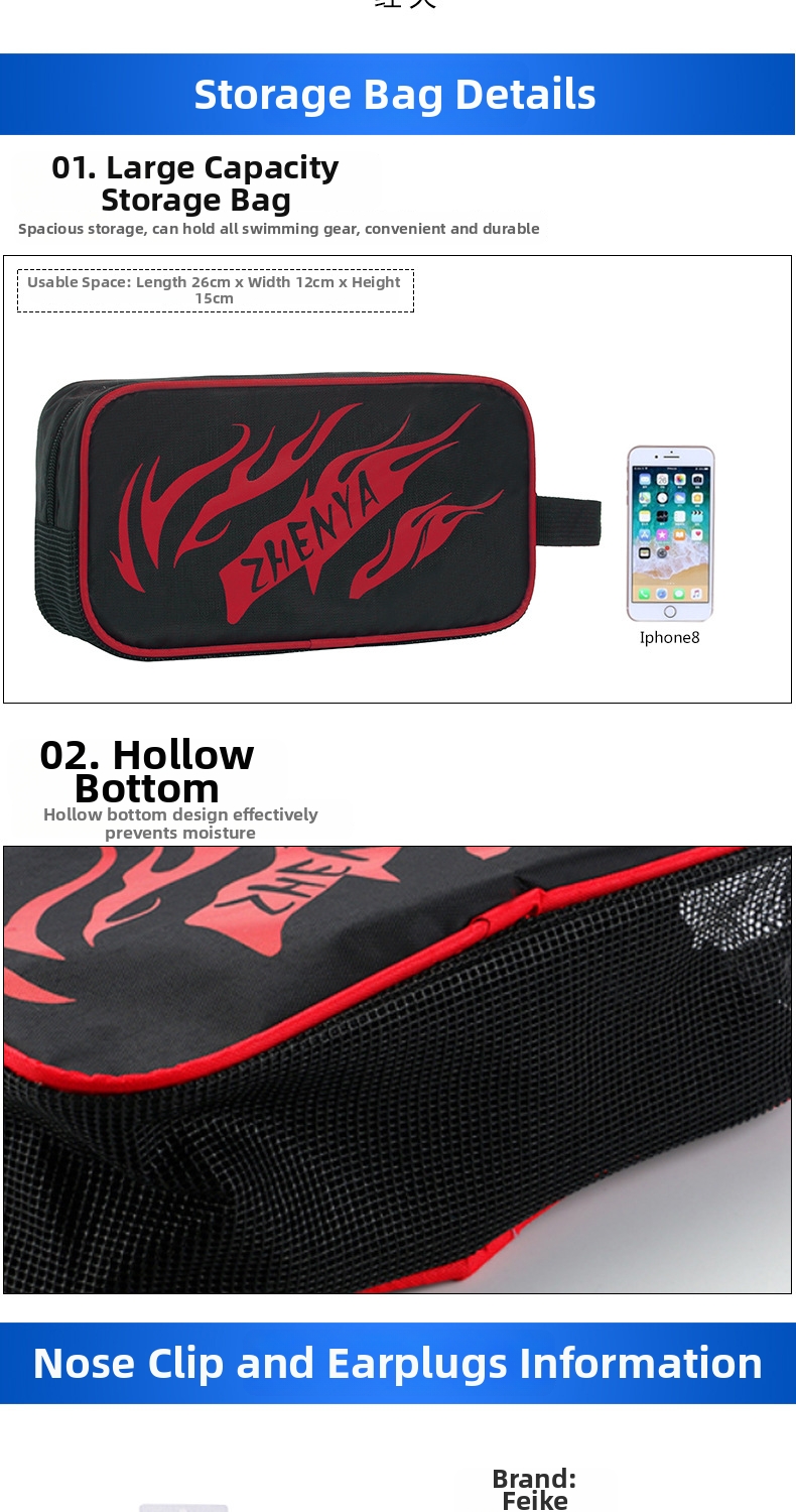 Zwembroek voor heren in grote maten, sneldrogend, comfortabel badpak voor volwassenen met vlammenpatroon, complete set voor warmwaterbronnen inclusief zwembril en badmuts._voghion.com