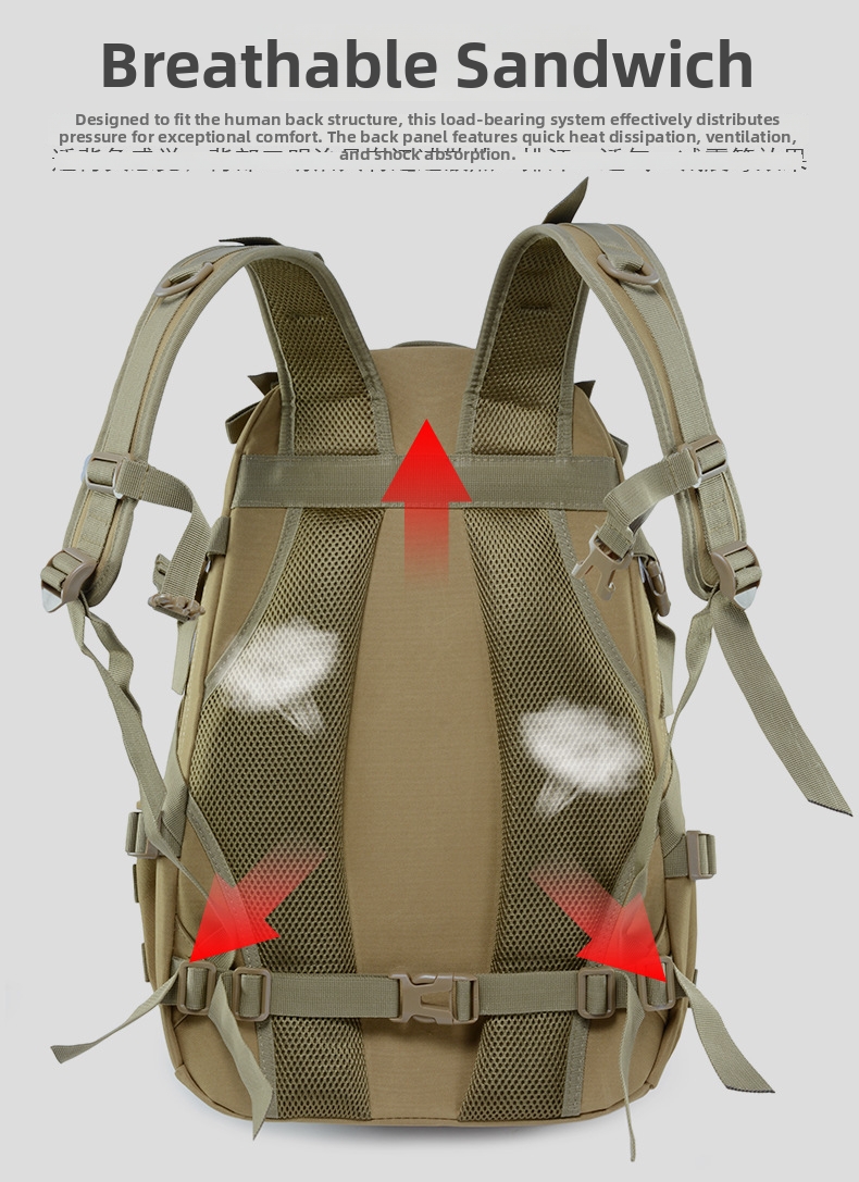 Tactical Military Backpack Large Capacity Men's Hiking Bag_voghion.com