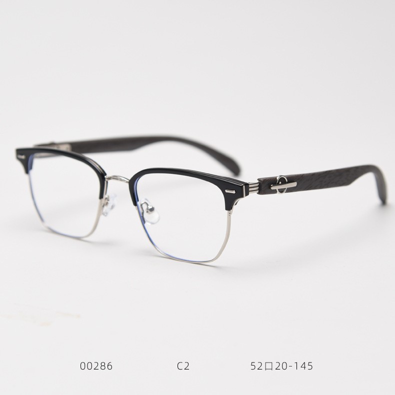 Stylish Unisex Eyewear Frames With Artistic Wood Grain Finish_voghion.com