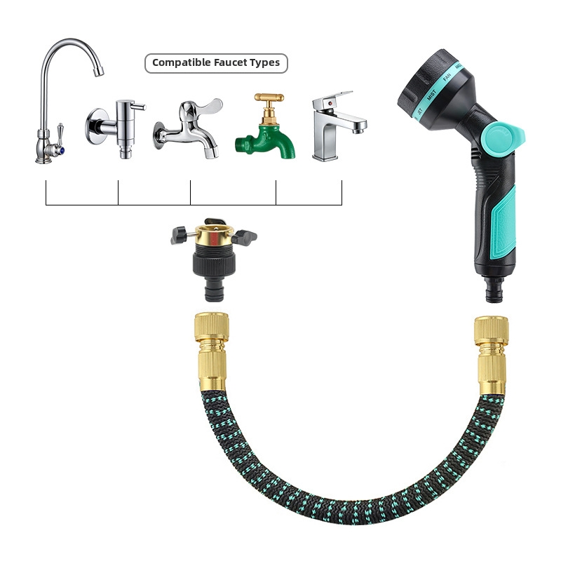 Extendable Water Hose For Garden High Pressure Car Wash Gun Magic Household Sprinkler Flower Watering Landscaping_voghion.com
