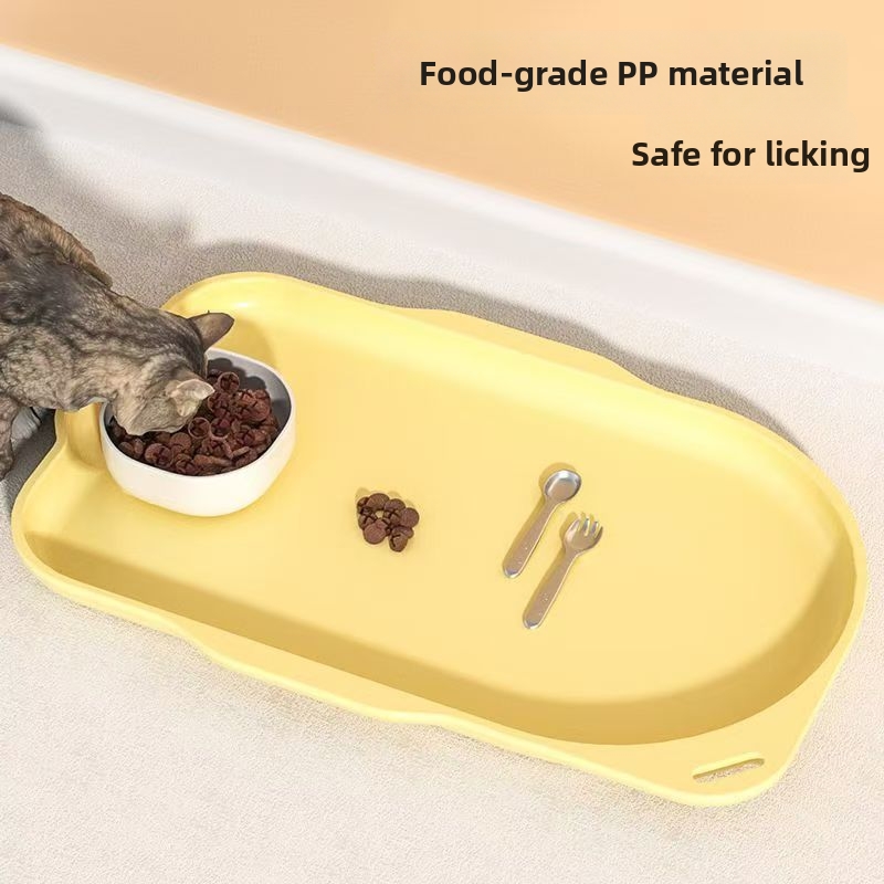 Alfombrilla antideslizante e impermeable de gran tamaño para comedero de gato, resistente a las manchas y apta para la limpieza de mascotas._voghion.com