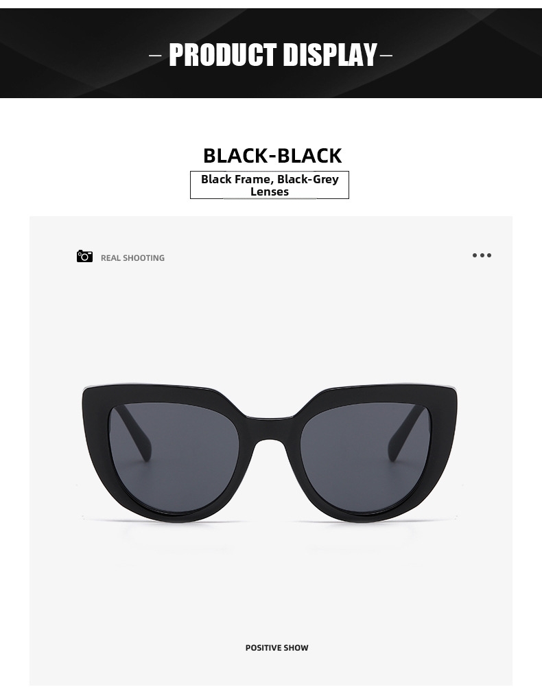 Trendy Cat Eye Sunglasses For Women Oversized Retro Sun Glasses_voghion.com