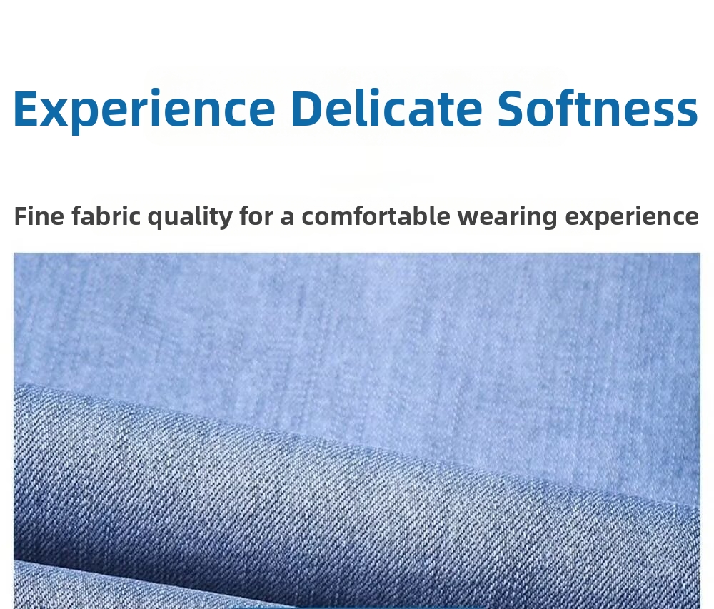 Men's Stretch Denim Jeans Thin Casual Loose Straight Leg Trousers For Summer_viptrois.com