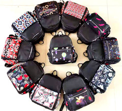 Ladies Double Shoulder Bag Oxford Cloth Bag, Thickened, Simple and Fashionable, Cross-border Trade Women's Bag, Waterproof, Multi-Pocket, Japanese Flower Style