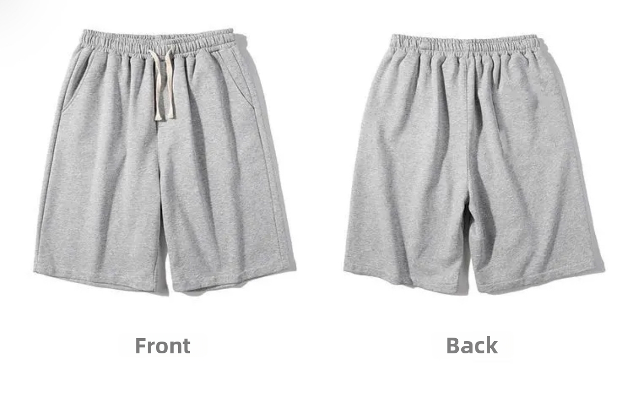 Men's Solid Color Straight Leg Shorts Vibe Street Basic Summer Outerwear Cool Hip Hop Five Point Sports Pants_viptrois.com