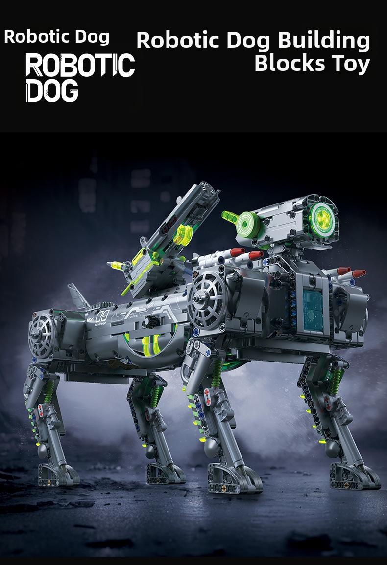 Robot militaire en blocs de construction jouet télécommandé_voghion.com