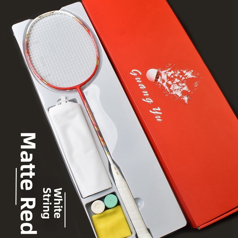 Carbonfiber badmintonracket lättvikt för vuxna smash racket_voghion.com
