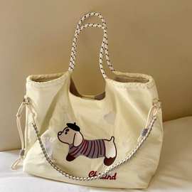 南风Chio2nd  快乐旅行托特包包女大容量帆布包手提单肩斜挎包