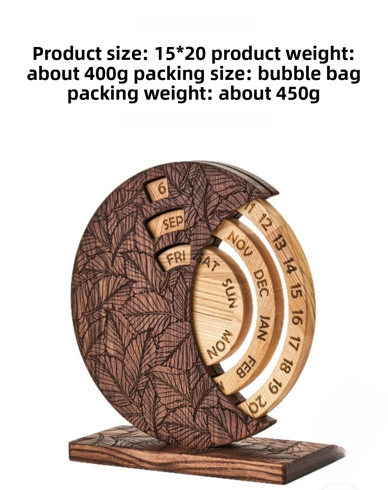 Calendario perpetuo de escritorio en madera decoración_voghion.com