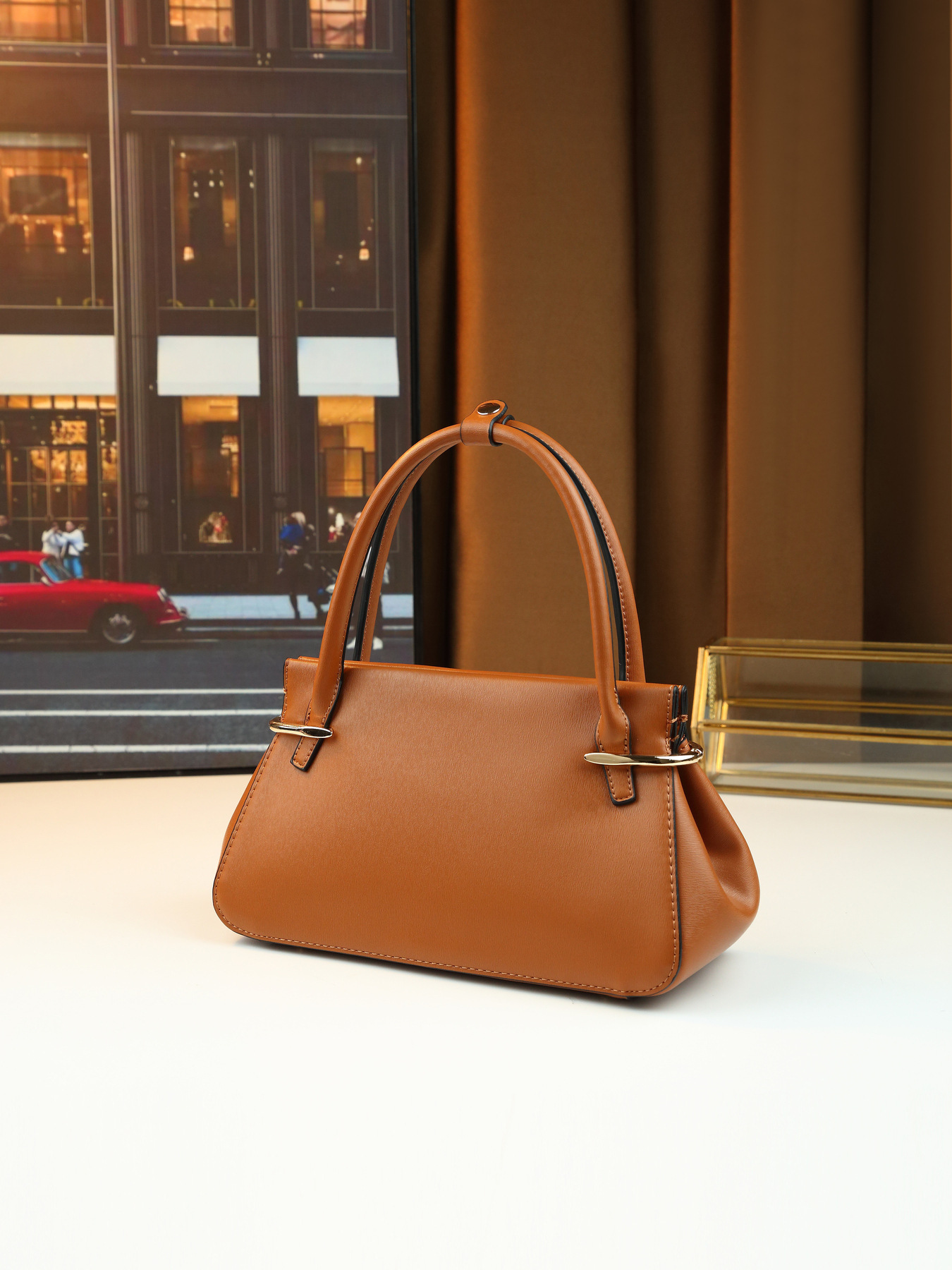 Sophisticated Women's Pleated Bucket Bag Versatile Shoulder Tote_voghion.com