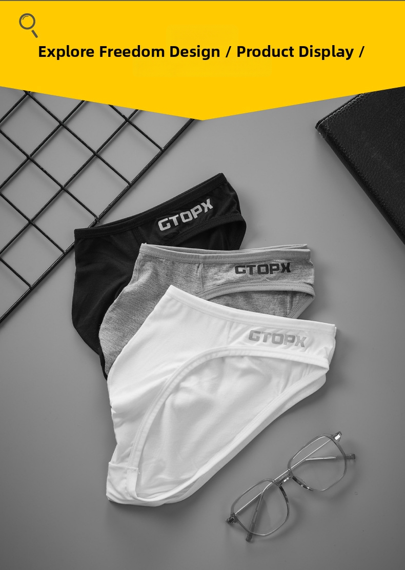 Vyriškos triangle trumpikės - patogūs žemo liemens vienspalviai_voghion.com