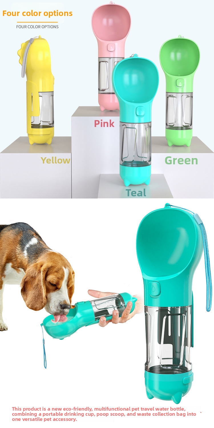 Multi-functional Pet Water Bottle For Dogs Portable Travel Cup_voghion.com