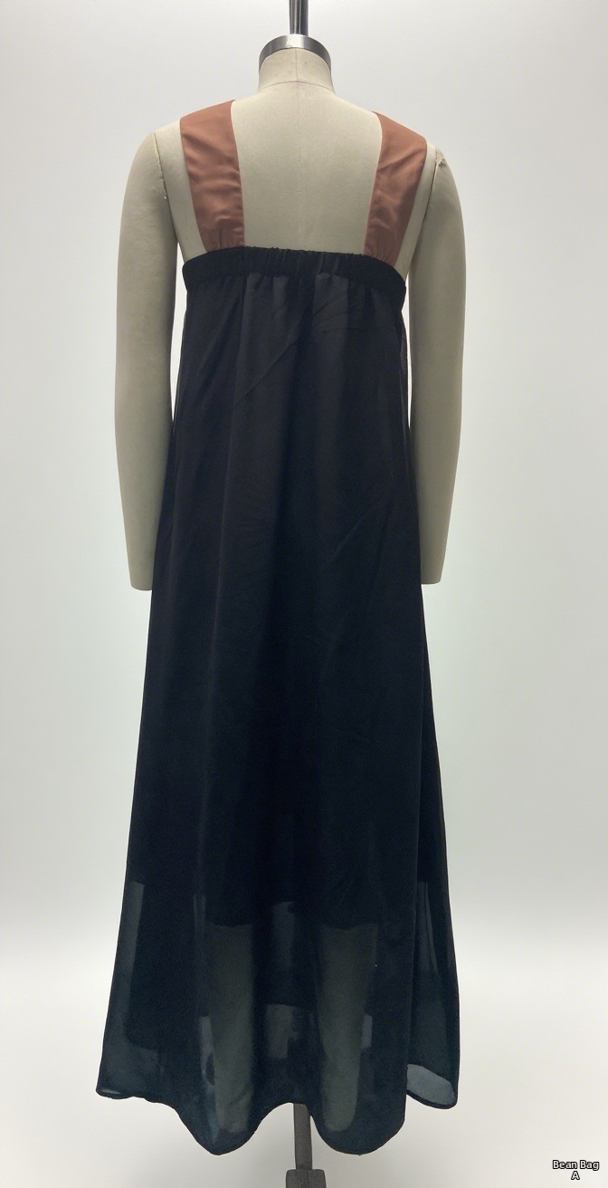Women's Off-Shoulder Patchwork Dress Summer Fashion Loose Fit Sleeveless Home Loose_ecoleips.com
