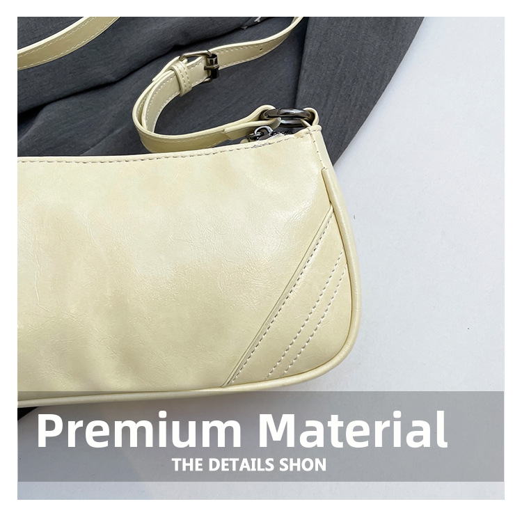 Women's Trendy Stylish Baguette Bag Motorcycle Versatile Shoulder Bag Niche Design New Style_voghion.com