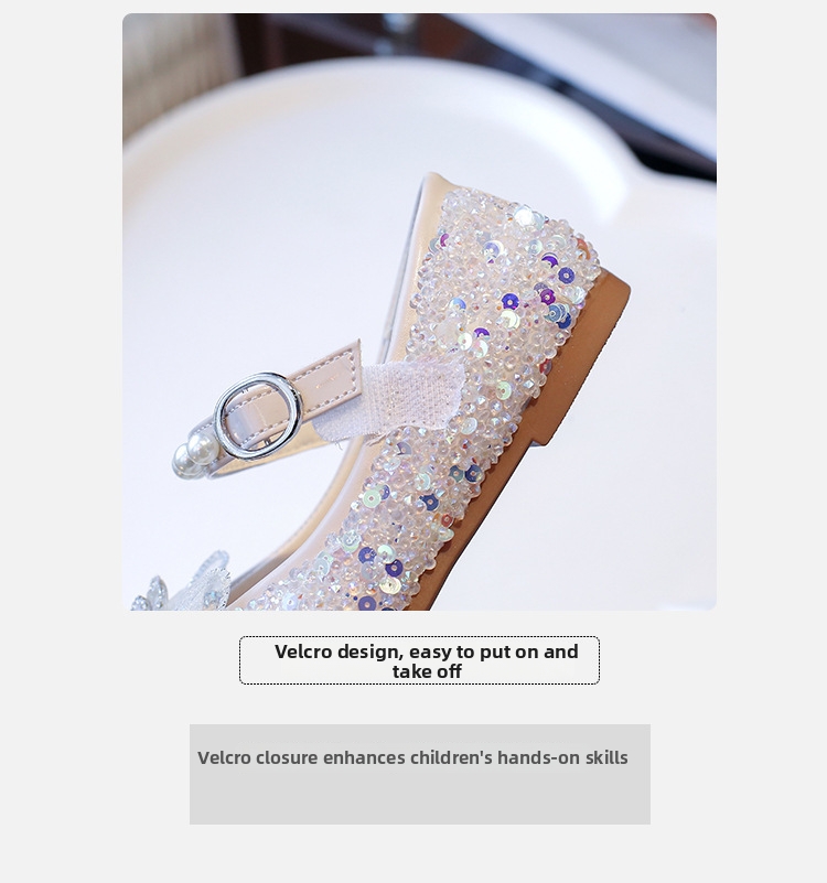 Glitzernde Prinzessin Ballerinas Für Mädchen Mit Schleife, Weich_voghion.com