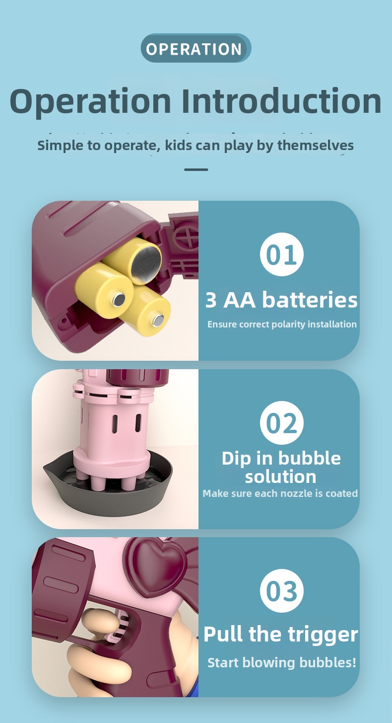 Macchina per bolle di sapone ali di cuore a prova di perdite_voghion.com