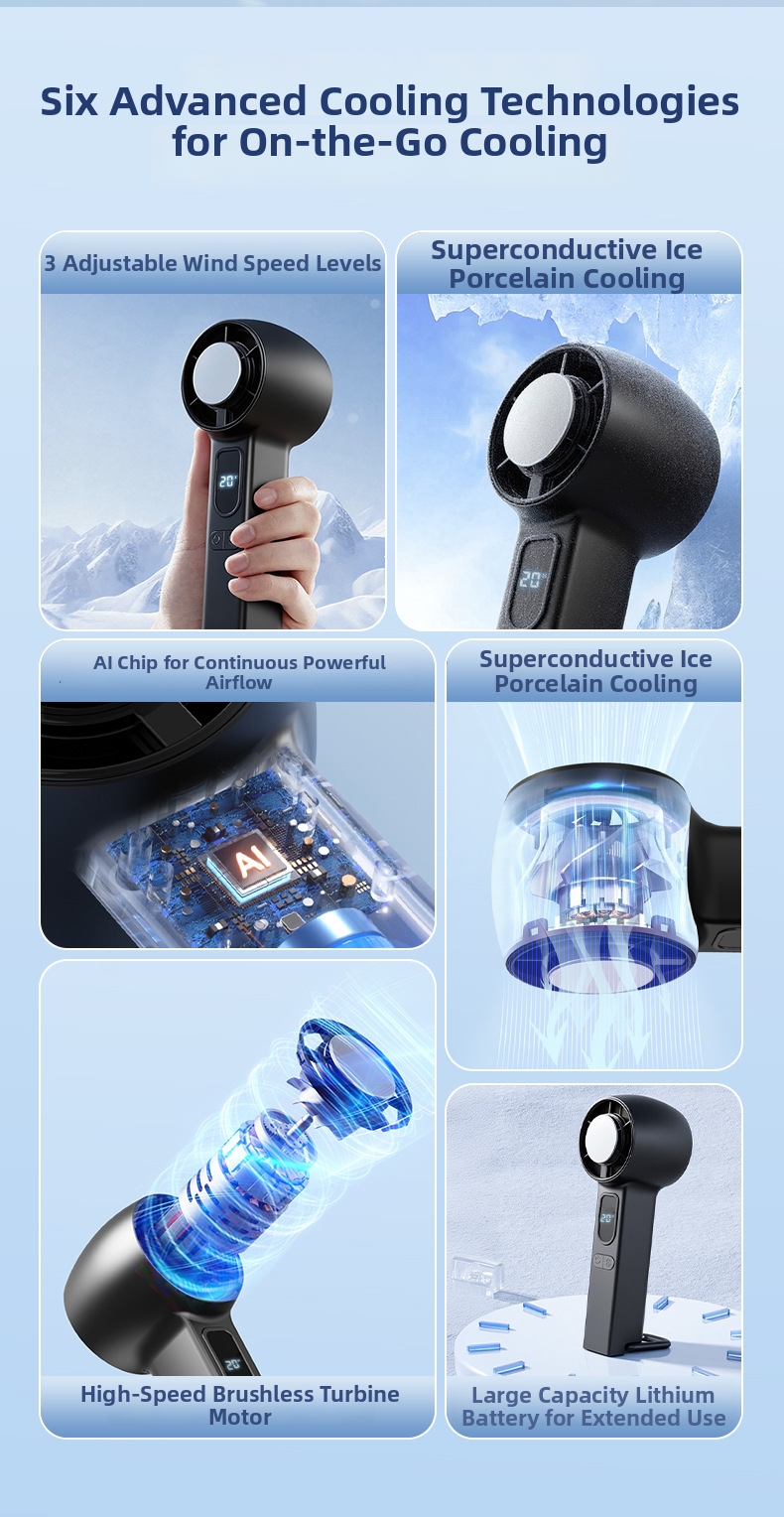 Mini ventilatore portatile ricaricabile silenzioso usb da collo_voghion.com