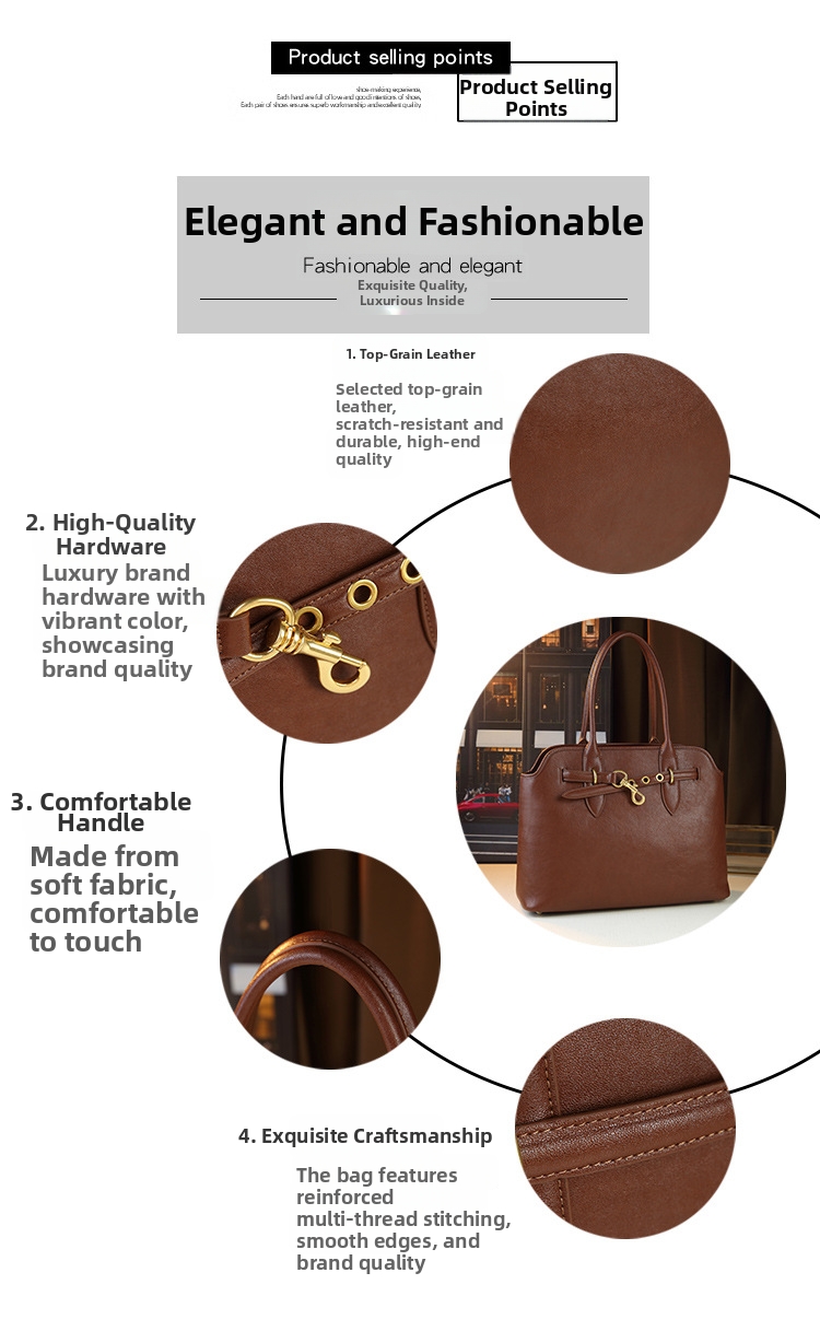 Borsa a tracolla donna in vera pelle stile retro borsa a mano_voghion.com
