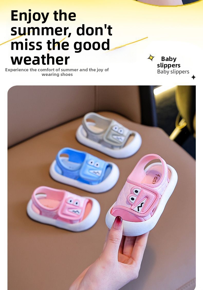 Babysandaler med mjuk sula halkfria strandskor för småbarn_voghion.com