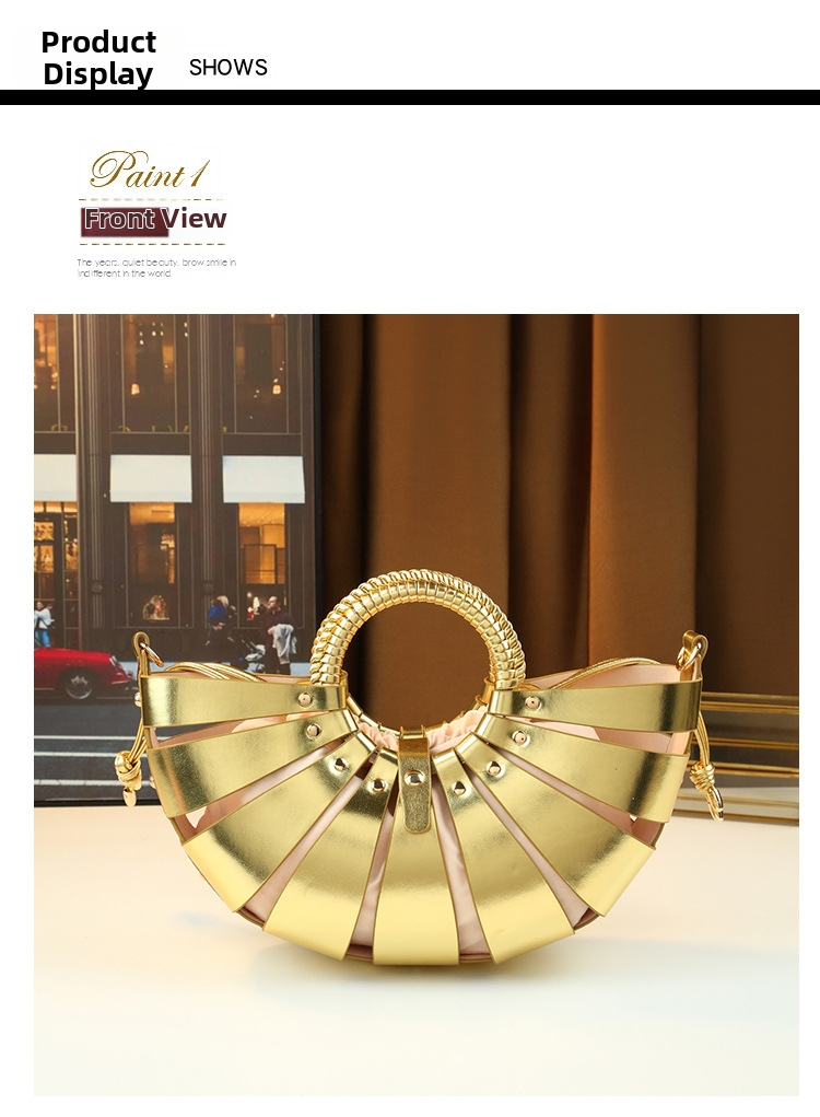 Borsa a conchiglia a ventaglio borsa a tracolla donna trendy_voghion.com