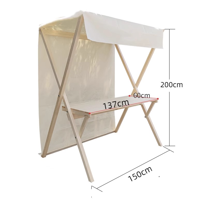 플랫 탑 접이식 크기 150*60*200 높음