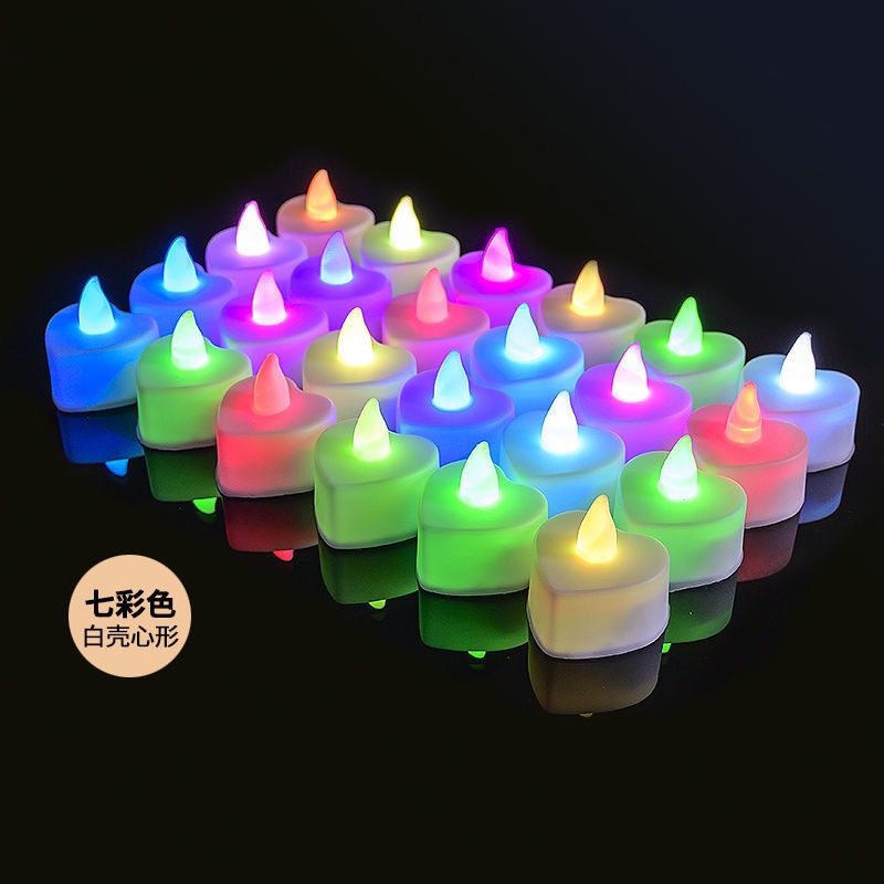 (Heart shape) Electronic candle (24 color)