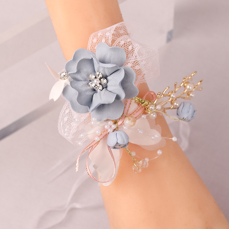 722 큰 파란색 꽃 손목 꽃