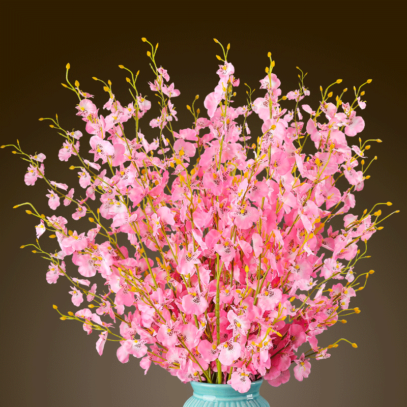 Dancing Orchid Artificial Flowers, High-Quality Fake Flowers, Anti-Realistic Flower Arrangements, Silk Flowers for Decorating Living Room, Dining Table Bouquets, Floral Arrangements