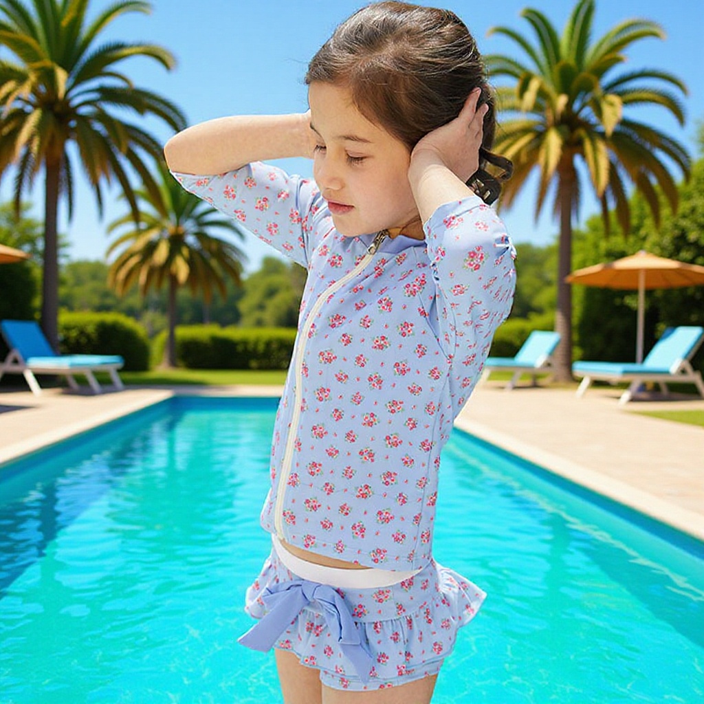 Children's blue swimwear