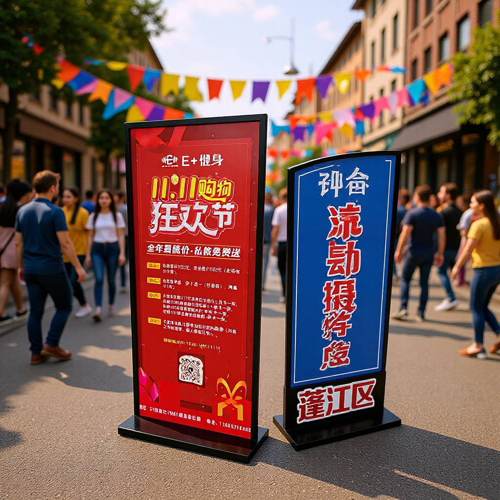 Double-Sided Kt Board Custom Board Birthday Party My Family Has a Happy Outdoor Windproof Billboard American Vertical Screen Outdoor