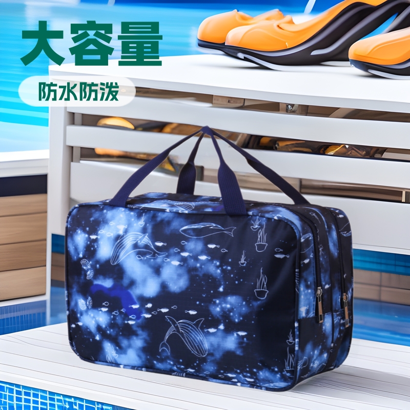 Travel bag with zipper wet and dry separation for swimming for yoga